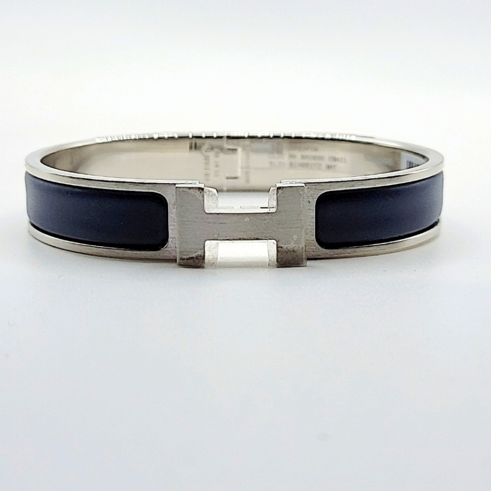 Hermès Bracelet Clic HH bleu Biarritz. Unisex